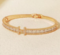 Luxury H-Letter Gold Zircon Bracelet for Women