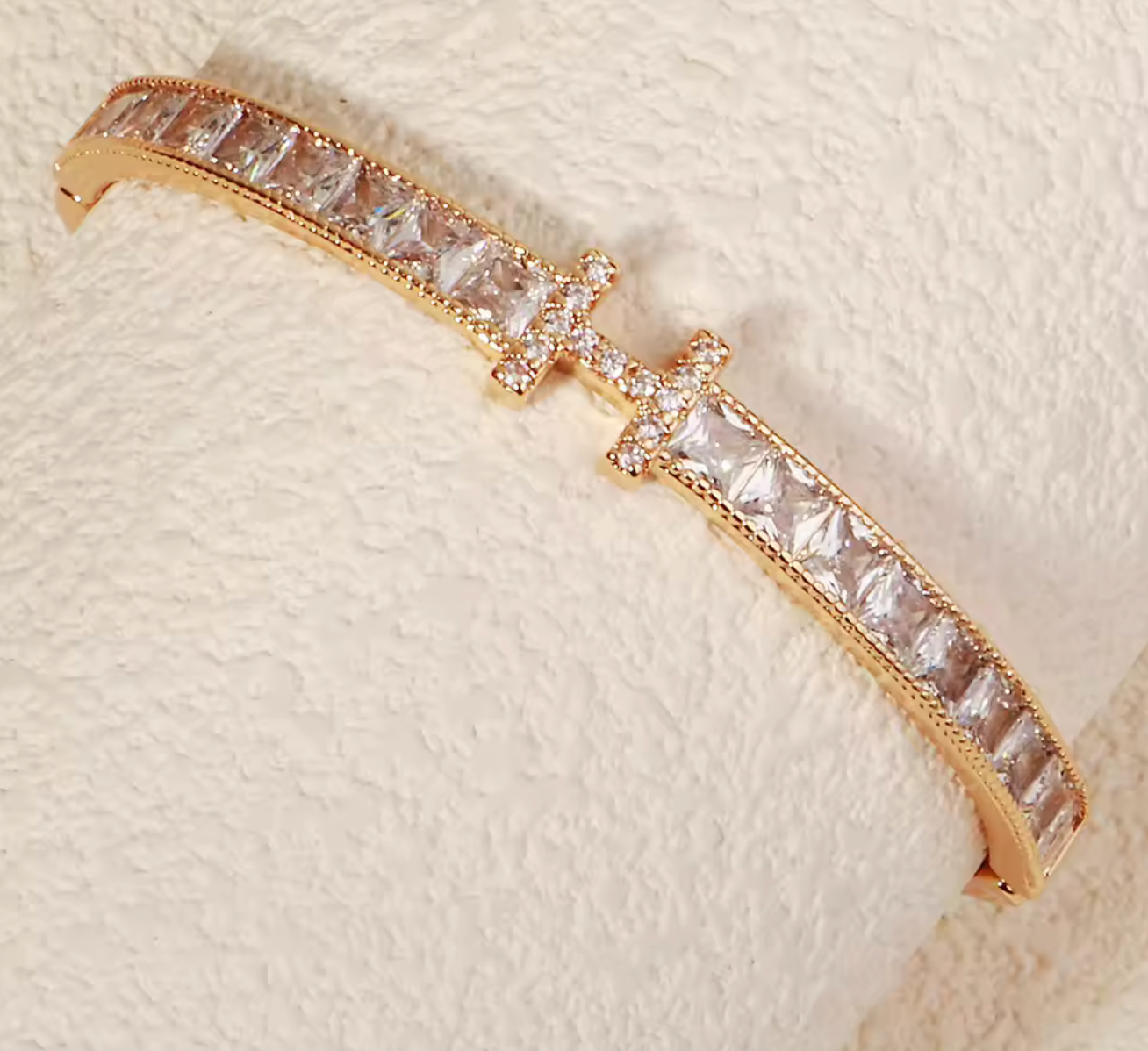 Luxury H-Letter Gold Zircon Bracelet for Women