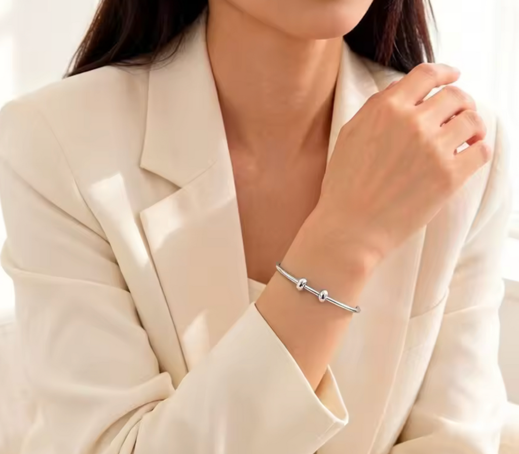 925 Sterling Silver Bead & Charm Carrier Bracelet