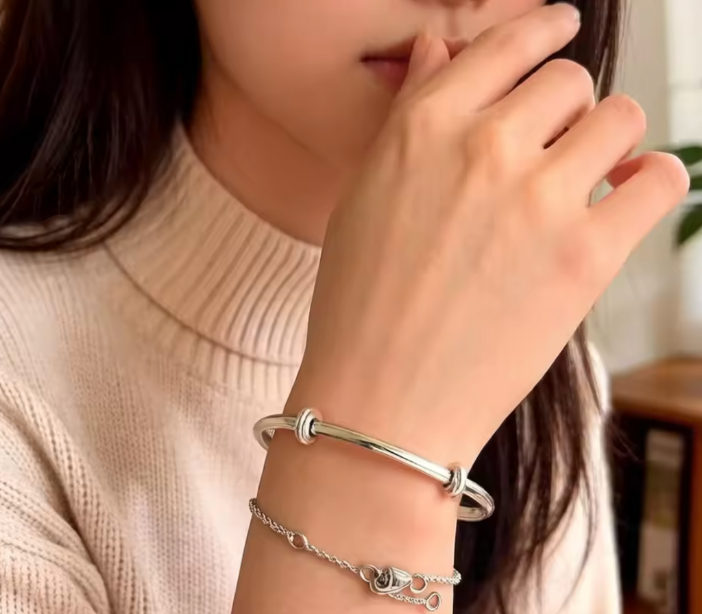 925 Sterling Silver Bead & Charm Carrier Bracelet