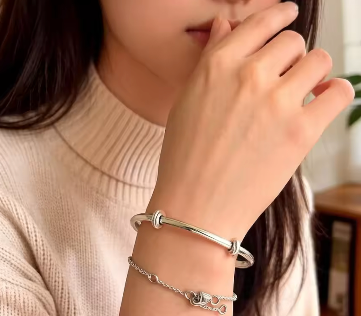 925 Sterling Silver Bead & Charm Carrier Bracelet