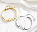 Zircon Infinity Love Stainless Steel Bracelet