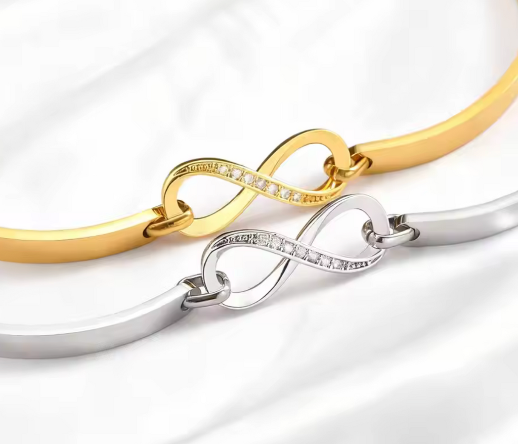Zircon Infinity Love Stainless Steel Bracelet